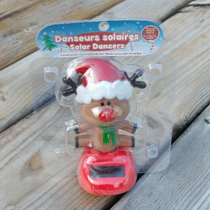 NIP Rudolph Bobblehead Solar Dancer Christmas